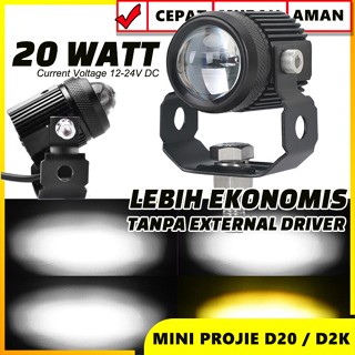 ไฟเลเซอร์สปอตไลท์ Led D2/D3 FOGLAMP MINI PROJIE 20w DC 12-24V สําหรับรถจักรยานยนต์ รถยนต์ รถบรรทุก รถบัส