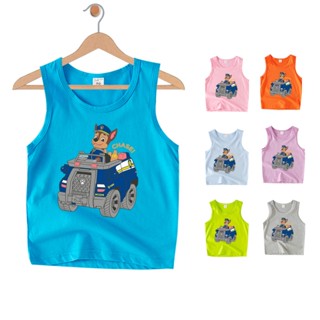 Paw Patrol เสื้อกล้าม ผ้าฝ้าย 100% ลายการ์ตูน 7 สี สําหรับเด็ก KBB009