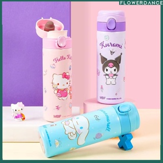 Sanrio Water Cup ถ้วยฉนวนกันความร้อนสำหรับเด็กดื่มโดยตรง 316 ถ้วยน้ำสแตนเลส Kulomi สำหรับนักเรียนประถม To Go School ดอกไม้