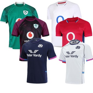 เสื้อกีฬารักบี้ แขนสั้น กางเกงขาสั้น ลายทีม Ireland Scotland rugby JERSEY 2022 2023 ไซซ์ 4xl 5xl