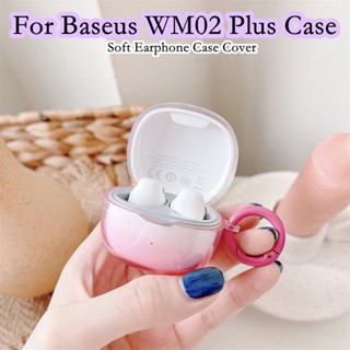 【คุณภาพสูง】เคสหูฟัง แบบนิ่ม ไล่โทนสี สําหรับ Baseus WM02 Plus WM02 Plus