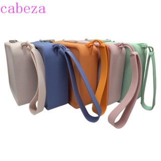 Cabeza กระเป๋าใส่เหรียญ ซิลิโคน ทรงสี่เหลี่ยม กันน้ํา INS กระเป๋าเก็บหูฟัง สีพื้น ลิปสติก กระเป๋าเครื่องสําอาง ขนาดเล็ก ผู้หญิง