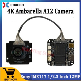 Foxeer กล้องแอคชั่น 4K Ambarella A12 UAV PWM รีโมตคอนโทรล WiFi เลนส์ไม่ผิดเพี้ยน TV Out Micro HDMI Herelink 4K FPV