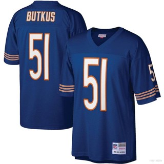 Qy NFL เสื้อยืดลําลอง แขนสั้น พิมพ์ลายฟุตบอล Chicago Bears Jersey Dick Butkus สําหรับผู้ชาย