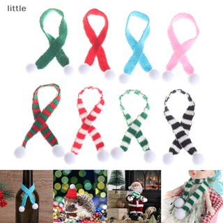 thlittle 5Pcs Mini Knitg Scarf Doll Headwear Dollhouse Accessory Christmas Home Scene Decor Small Pet Costume Dress Up Boutique