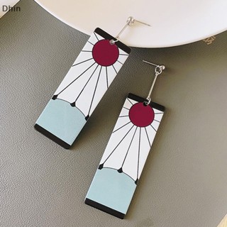 [Dhin] Fashion Clip Earrings For Men Demon Slayer Kimetsu no Yaiba Kamado Tanjirou Butterfly Acrylic Ear Clips Women Cosplay Earrings Jewelry COD