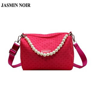 Jasmin NOIR กระเป๋าสะพายไหล่ หนัง PU ขนาดเล็ก ประดับมุก สําหรับสตรี