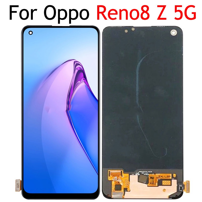 Oled(ลายนิ้วมือ) ชุดประกอบหน้าจอสัมผัส LCD สําหรับ Oppo Reno 8Z Reno8 Z 5G