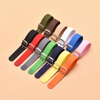 สายนาฬิกาข้อมือไนล่อน ZULU 14 มม. 16 มม. 18 มม. 20 มม. 22 มม. หลากสี สําหรับ Perlon Sport Watchband