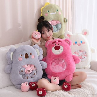 Eula Lotso หมอนตุ๊กตานุ่ม รูปการ์ตูนกระต่าย แพนด้า ไดโนเสาร์ ของขวัญ สําหรับตกแต่งบ้าน 6 ชิ้น