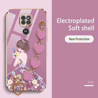 เคสโทรศัพท์มือถือซิลิโคน ป้องกันกระแทก ลายดอกไม้ สําหรับ Motorola Moto G9 G9 Play G9 Plus + G9