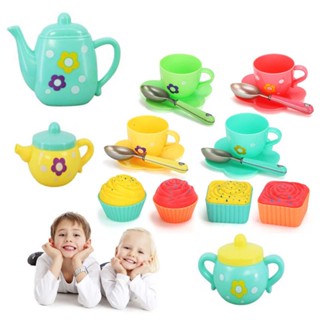 22 Pcs Tea Set Party with Candy Muffin Dessert Toys Kids Kitchen Utensils