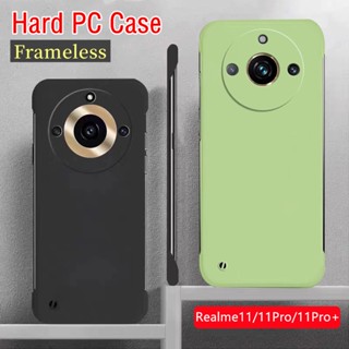 เคสโทรศัพท์มือถือ PC แข็ง ผิวด้าน ไร้กรอบ กันกระแทก สําหรับ Realme 11 Pro Plus 5G Realme11 11Pro 11Proplus Realme11Pro+