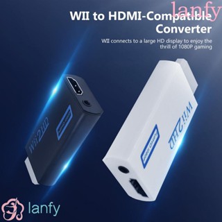 Lanfy อะแดปเตอร์แปลง WII เป็น HDMI Wii2HDMI หัวแปลงคุณภาพเสียง 3.5 มม. ความคมชัดสูง สําหรับโปรเจคเตอร์ HDTV TV