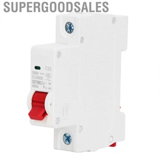 Supergoodsales Short Circuit Protection Switch  1P Breaker Simple Wiring DC 250V 35mm DIN Rail Mounting for Solar PV System