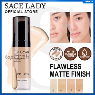 Sace Lady คอนซีลเลอร์ผสมรองพื้น Waterproof Smooth And Non-sticking Powder 4 Color Naturally Lasting Modifying Skin Concealer Full Coverage Female Make Up (top11.th.)