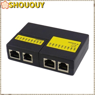 Shououy เครื่องตรวจจับสายเคเบิล LAN สีดํา อเนกประสงค์ สําหรับ RJ45 RJ11 RJ12 UTP Cat5 Cat6