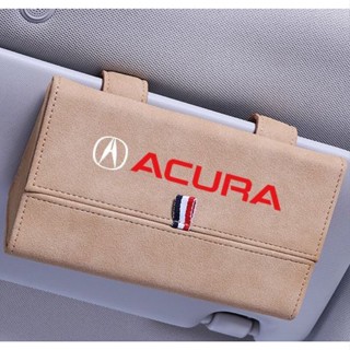 โลโก้ Acura รถ แว่นกันแดด วัสดุ Alcantara พลิกแว่นตา เคสภายใน ที่บังแดด ที่ใส่นามบัตร / กล่องเก็บการ์ด