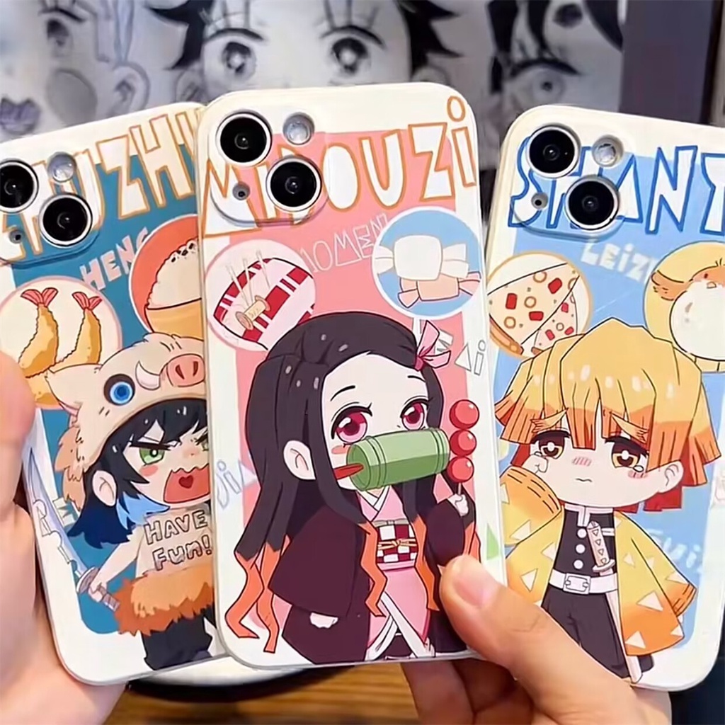 เคสซิลิโคนนิ่ม ลายการ์ตูนญี่ปุ่น Demon Slayer Kamado Nezuko Tanjirou Zenitsu Inosuke สําหรับ OPPO A15 A35 A16 A16K A17 A3S A5S A31 A12 A53 A33 A54 A55 A57 2022 4G 5G