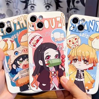 เคสซิลิโคน ลายการ์ตูนญี่ปุ่น Demon Slayer Kamado Nezuko Tanjirou Zenitsu Inosuke สําหรับ Samsung Galaxy A01 CORE A02 A02S A03 A03S A04 A04E A10 A10S A11 A12 5G