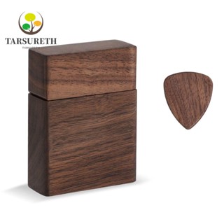 Tarsureth กล่องปิ๊กกีตาร์ สีดํา สไตล์ตะวันตก