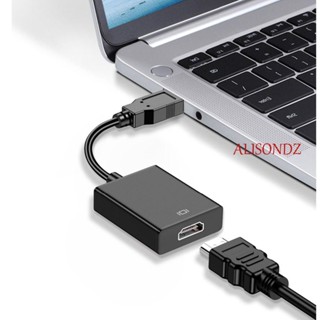 Alisondz ตัวแปลง USB 3.0 เป็น HDMI ไดรเวอร์ LCD ฟรี HD LAN Extender USB 3.0 เป็น HDMI เข้ากันได้กับอะแดปเตอร์แปลงเสียงอีเธอร์เน็ตวิดีโอสายเคเบิล