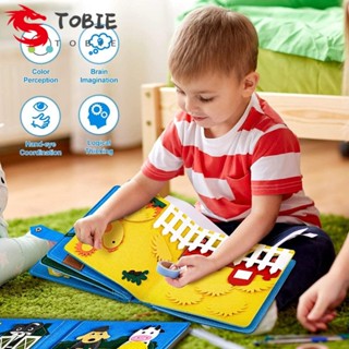 Tobie หนังสือผ้าปริศนา Montessori ซักทําความสะอาดได้ สําหรับเด็กก่อนวัยเรียน