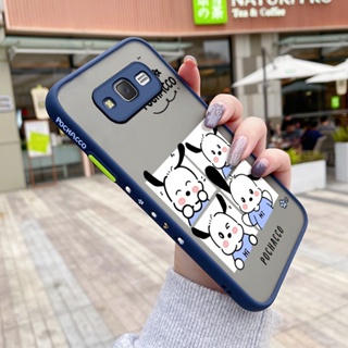 เคสซิลิโคนใส ขอบสี่เหลี่ยม กันกระแทก ลายการ์ตูน Pochacco น่ารัก สําหรับ Samsung galaxy J7 2015 J7 Core J7 Prime J700