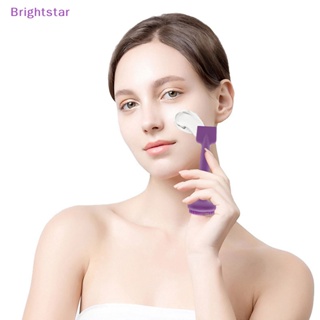 Brightstar 1 ชิ้น สองหัว แปรงทําความสะอาดผิวหน้า ซิลิโคน แปรงล้างหน้า นุ่ม ใหม่