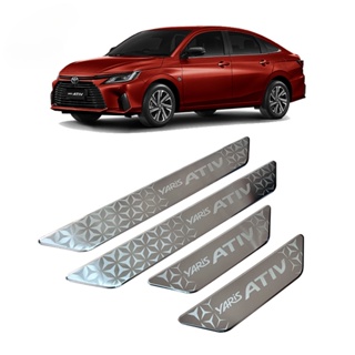 ที่เหยียบประตูรถยนต์ สเตนเลส 304 คุณภาพสูง สําหรับ Toyota Yaris Ativ 2022-2023 4 ชิ้น