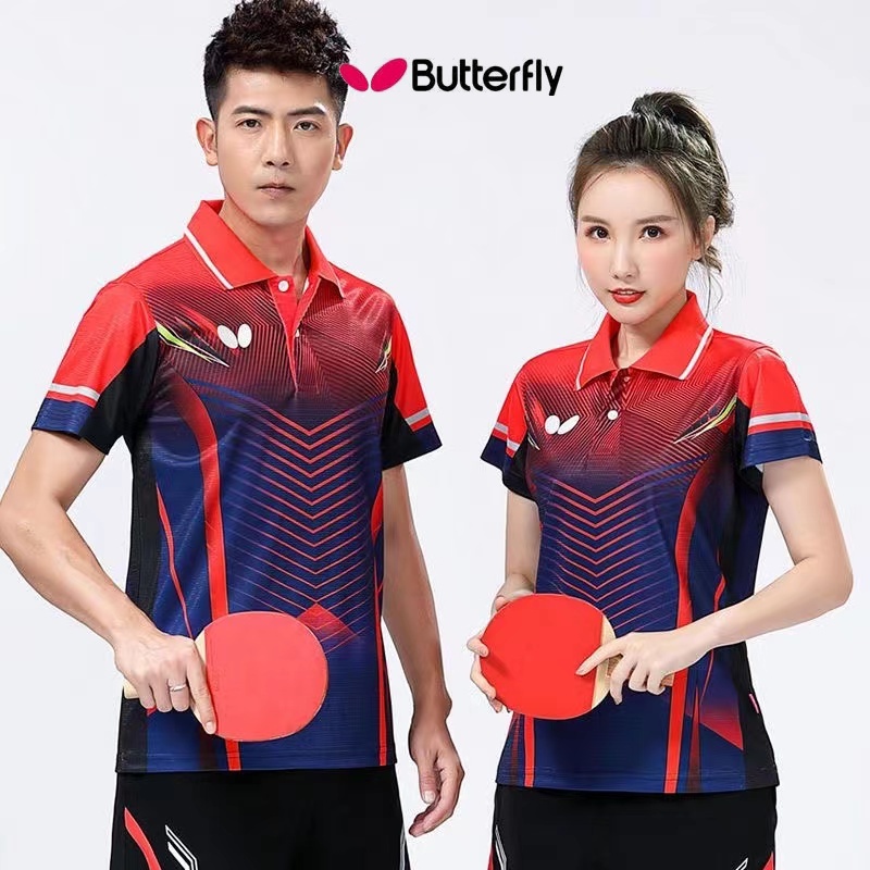 Butterfly ใหม่ เสื้อยืดลําลอง แขนสั้น ระบายอากาศ ใส่สบาย สําหรับผู้ชาย ผู้หญิง เหมาะกับการเล่นกีฬา ปิงปอง 2024