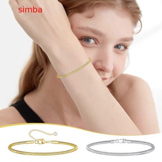 【Simba】สร้อยข้อเท้า โซ่แบน สไตล์โบฮีเมียน น่ารัก ชายหาด ฤดูร้อน สําหรับผู้หญิง