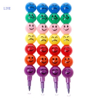 Live ชินจังหน้ายิ้มน่ารัก 7 สี ของเล่นสําหรับเด็ก 4 ชิ้น