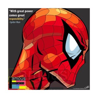 โปสเตอร์ผ้าใบ ลายคําคม Spider Man สําหรับตกแต่งผนังบ้าน