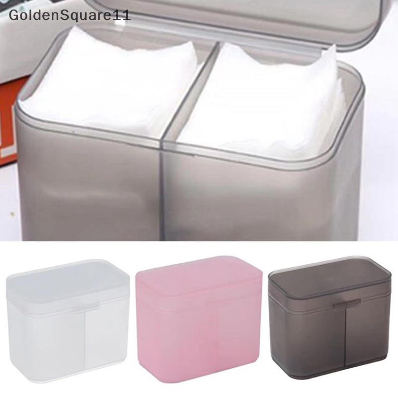จีดี สําลีแผ่นเช็ดเล็บแปรงแต่งหน้าออแกไนเซอร์กล่องเก็บของที่ใส่เคสโกลเด้นสแควร์