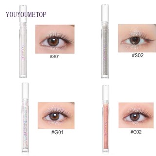 Youyo อายแชโดว์ ชิมเมอร์ เนื้อลิขวิด กันน้ํา สีเงิน สีแดง สีชมพู