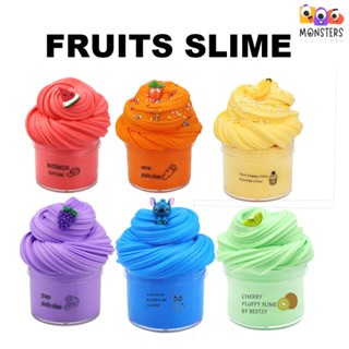 Monsters Toy Slime Cupcake Shape Fruits โฟมพอลิเมอร์เมือก Stress Relief Toys ของเล่นบรรเทาความเครียด