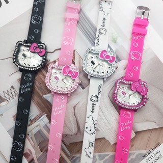 Hellokitty สายนาฬิกาข้อมืออิเล็กทรอนิกส์ สายซิลิโคน ลายการ์ตูน สําหรับเด็ก (10.7)