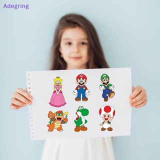 [Adegring] สติกเกอร์ ลายการ์ตูน Super Mario Luigi Yoshi 6 ชิ้น สําหรับตกแต่ง