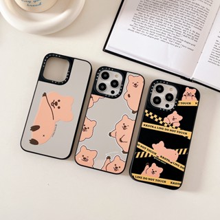 【Brown Bear】casetify เคสโทรศัพท์มือถือกระจก กันกระแทก ลายดาว สําหรับ iPhone 14 Pro max 13 12 Pro max 13 Pro max 14 14Pro 13 12 12Pro 12 Pro max 13Pro 11