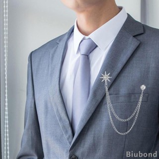 [Biubond] เงา พลอยเทียม เกล็ดหิมะ เข็มกลัด Pin พู่โซ่ เข็มกลัด เจ้าบ่าว ที่สวยงาม แต่งงาน เข็มกลัด กระดุมหน้าอก สไตล์วินเทจ เข็มกลัด ผู้ชาย