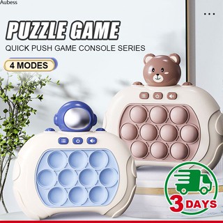 Geeso Console Fast Push Games Electronic Speed Through Pop It ของเล่นเพื่อการศึกษา Focus Training Infant Whack-a-mole Silicone Elimination Children Aube