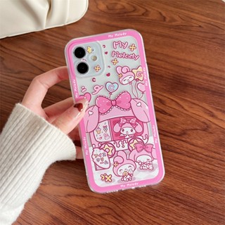 เคสโทรศัพท์มือถือแบบนิ่ม ใส กันกระแทก ลาย Sanrio Kuromi Melody สําหรับ Xiaomi 13 12 11 8 A2 Lite 12T 11T 10T Poco F5 X5 X4 X3 X5 Pro M4 M3 X3 NFC Girls