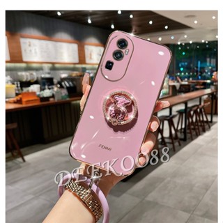 เคสโทรศัพท์มือถือนิ่ม ลายหมีน้อย พร้อมแหวนขาตั้ง ฝังเพชร สําหรับ OPPO Reno10 Pro+ Pro Plus A78 4G 5G Reno 10 10Pro Reno10Pro+ OPPOA78