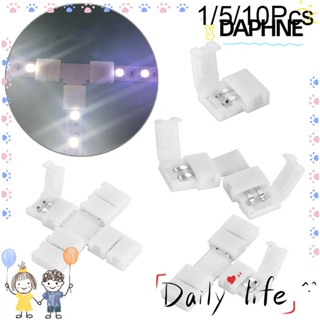 DAPHNE แถบไฟ LED เชื่อมต่อ สําหรับ 3528 5050 Solderless Corner 8 มม. 10 มม. 1 5 10 ชิ้น