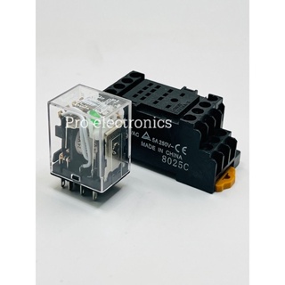 relay คุณภาพดี มาตรฐาน ญี่ปุ่น MY4 MY4N &lt;ของแท้ &gt; 12vdc 24vdc 220vac socket