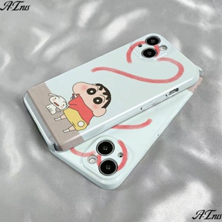 เคสโทรศัพท์มือถือแบบแข็ง ลายการ์ตูนชินจัง ลิปสติก สําหรับ Iphone 14promax 13 12 11 xs 7 8p