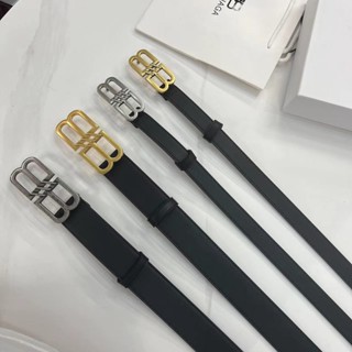 (พร้อมกล่องบรรจุภัณฑ์) 2.3 ซม. เหมาะสําหรับทั้งชายและหญิง Balenciaga เข็มขัดหนังแท้ เข็มขัดคู่รัก เข็มขัดยีนส์ เข็มขัดคู่รัก อย่างเป็นทางการ
