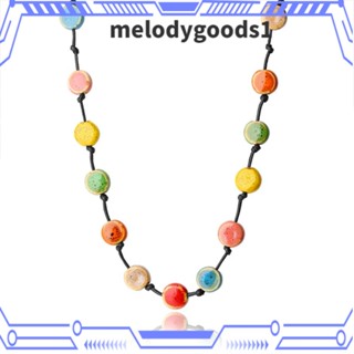 MELODYGOODS1 สร้อยคอยาว ประดับลูกปัด เรียบง่าย 2023