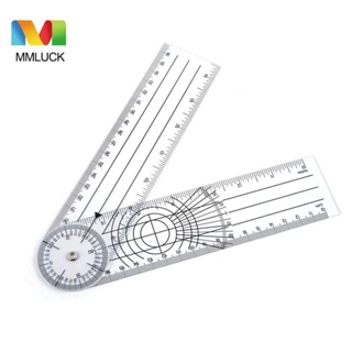 Jenniferdz Goniometer ไม้บรรทัด PVC ไม้โปรแทรกเตอร์กระดูก ไม้โปรแทรกเตอร์ ไม้บรรทัดหมุน หลายชั้น